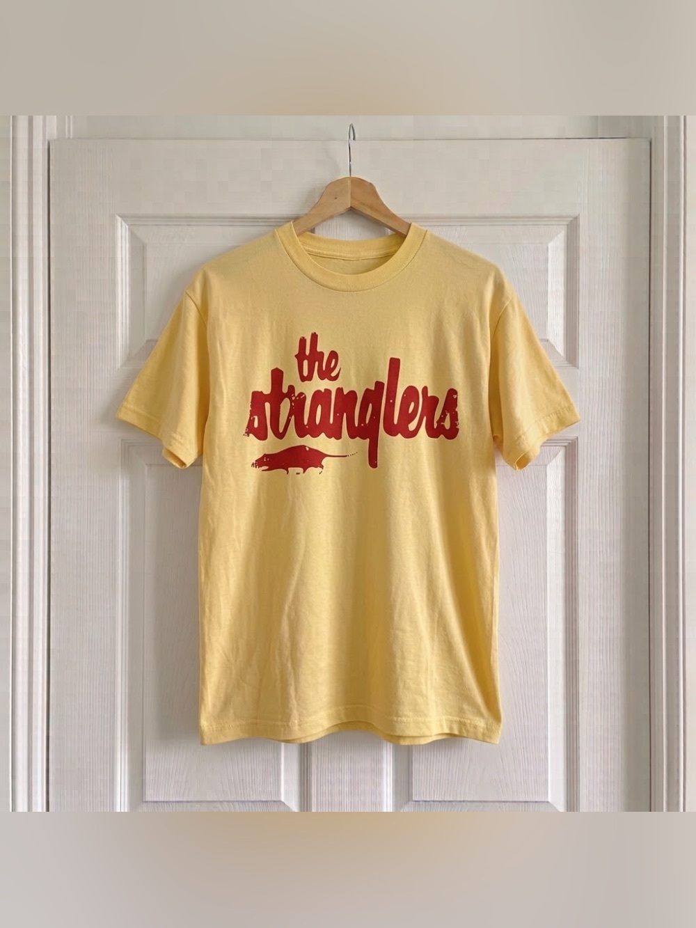 The Stranglers Rat Punk Rock Band Yellow Graphic T-Shirt